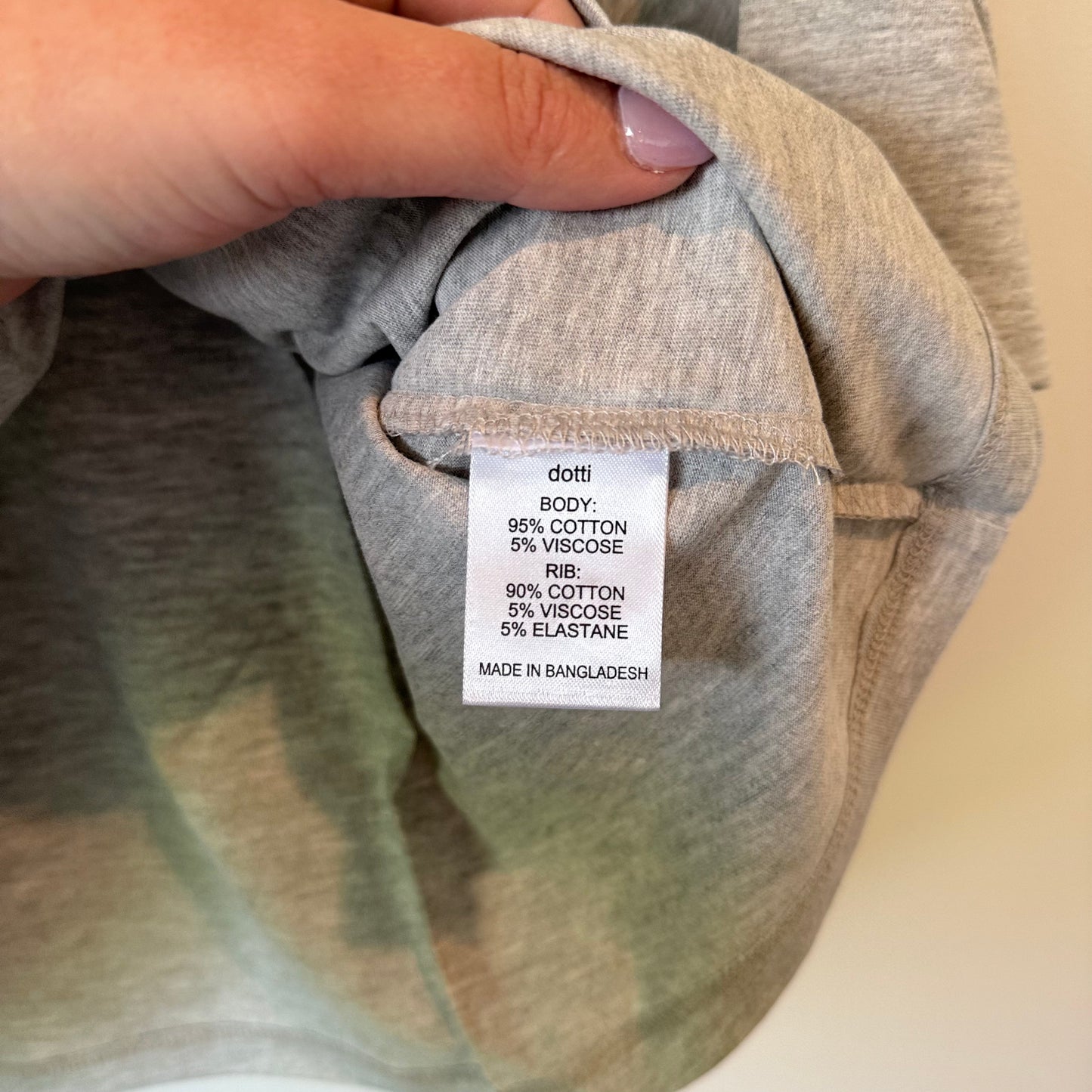 Dotti Cropped Boxy T-Shirt in Grey Marle - Size S