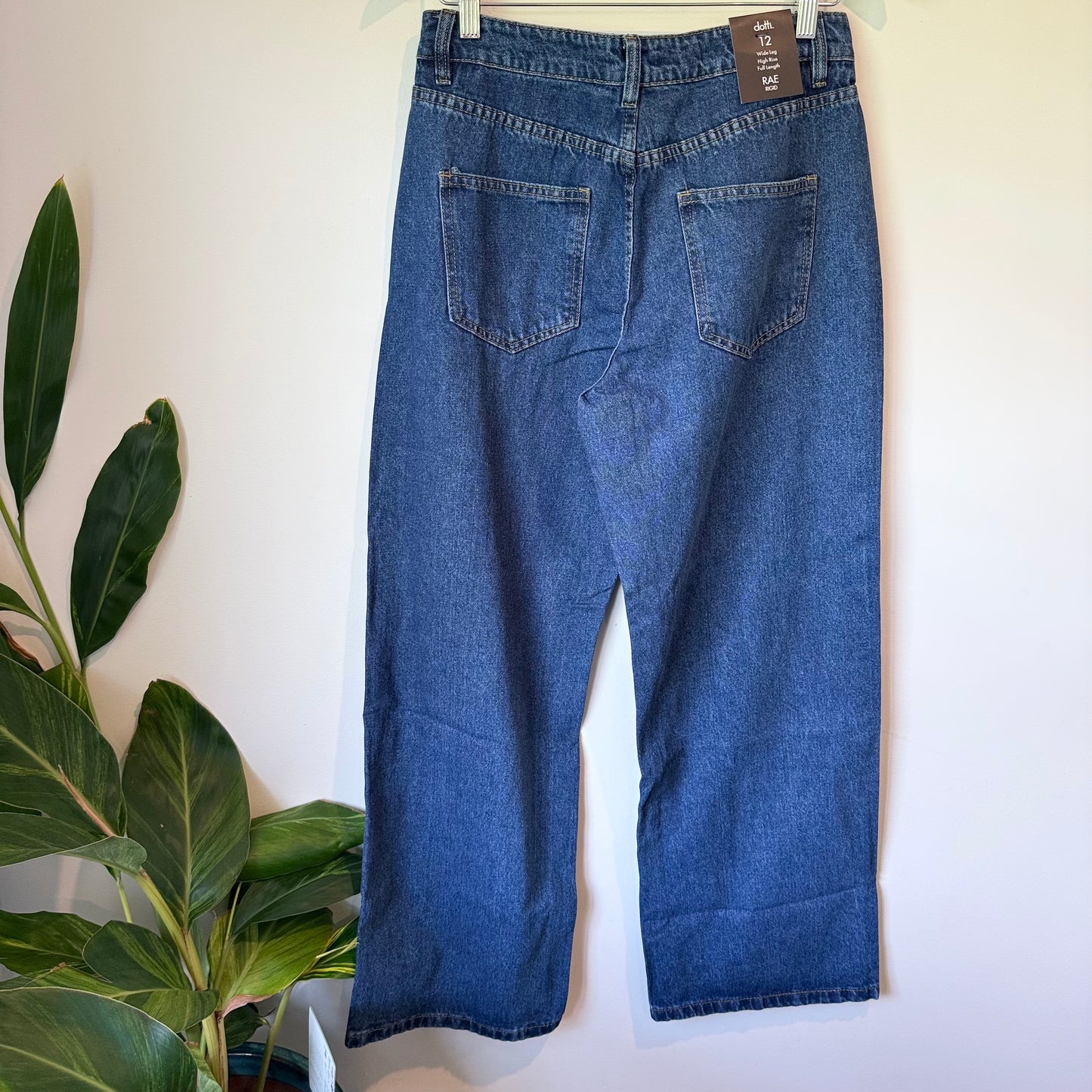 Dotti Denim RAE Wide Leg High Rise Rigid Jeans - Size 12