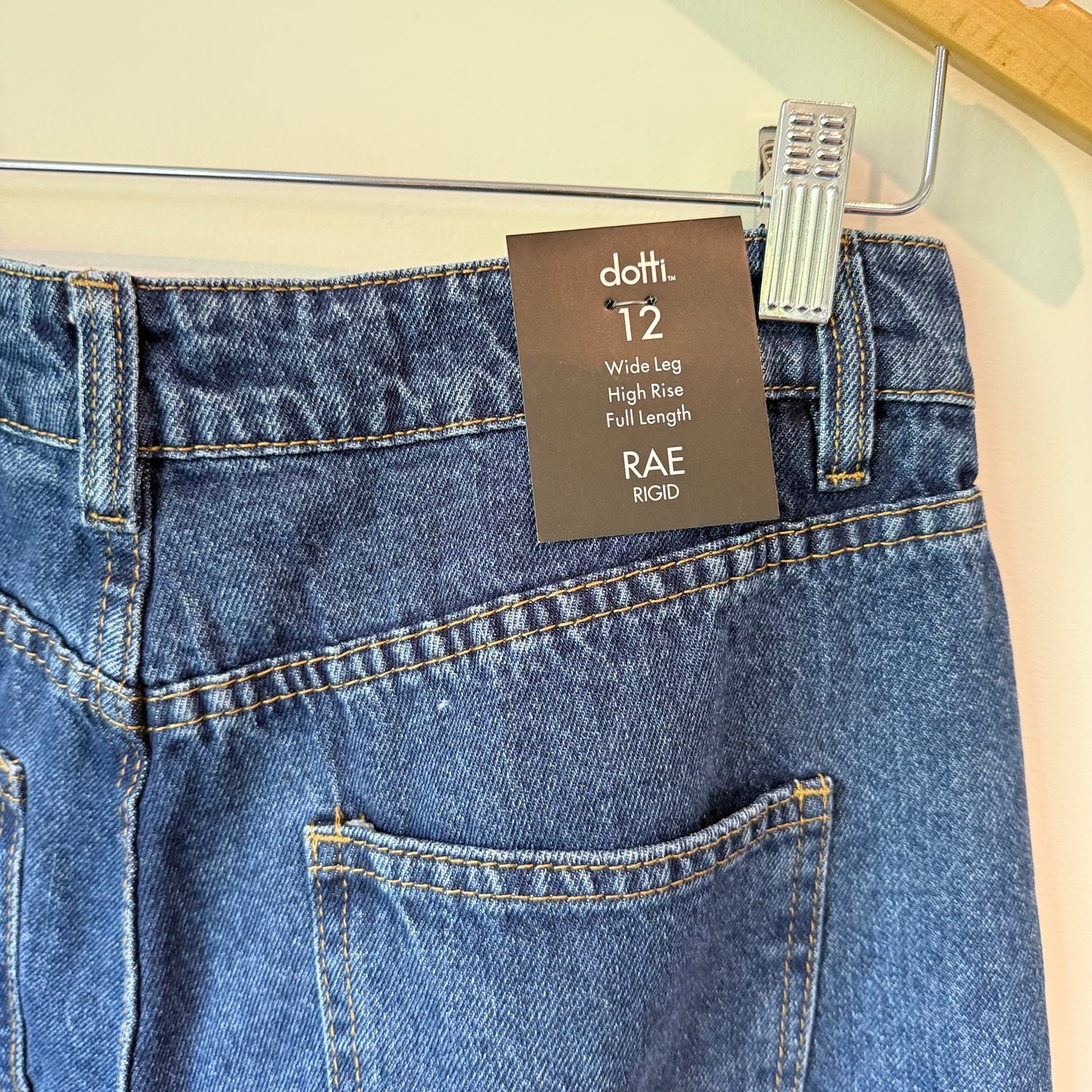 Dotti Denim RAE Wide Leg High Rise Rigid Jeans - Size 12