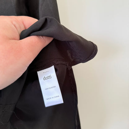 Dotti Long Sleeve Satin Button-Up Shirt Size 10