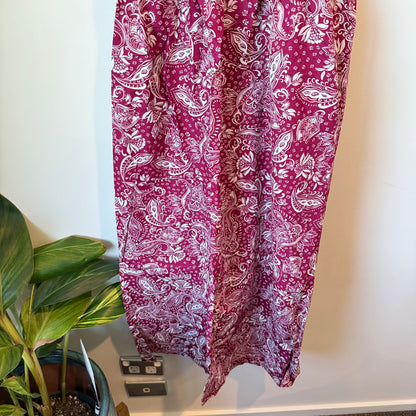 Dotti Paisley Print Smocked Midi Dress - Size 12