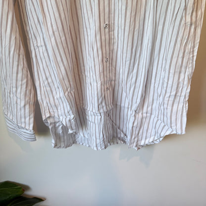 Dotti Viscose Stripe Button-Up Shirt - Size 12