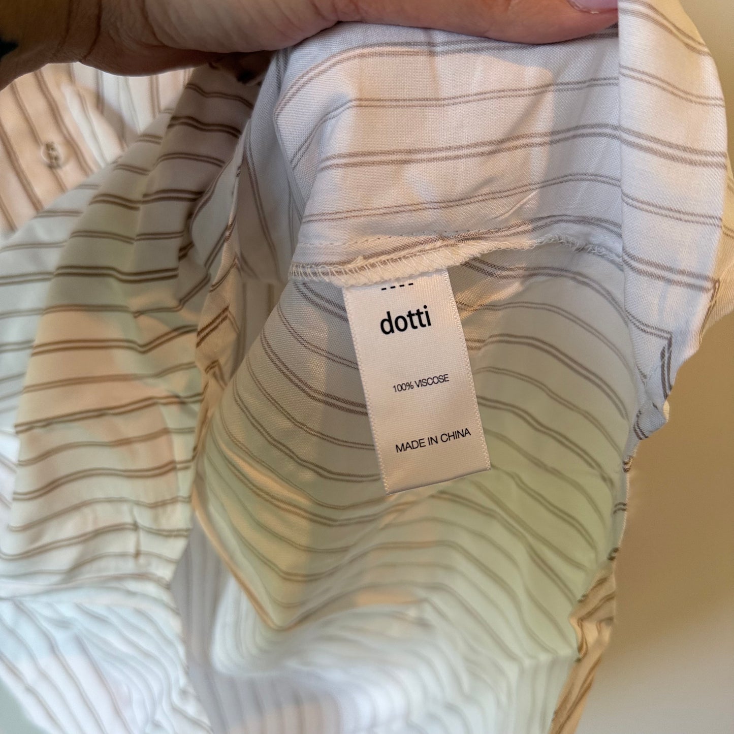 Dotti Viscose Stripe Button-Up Shirt - Size 12