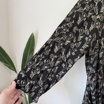 Ella J Black Label Floral Cardigan Blazer - Size 18
