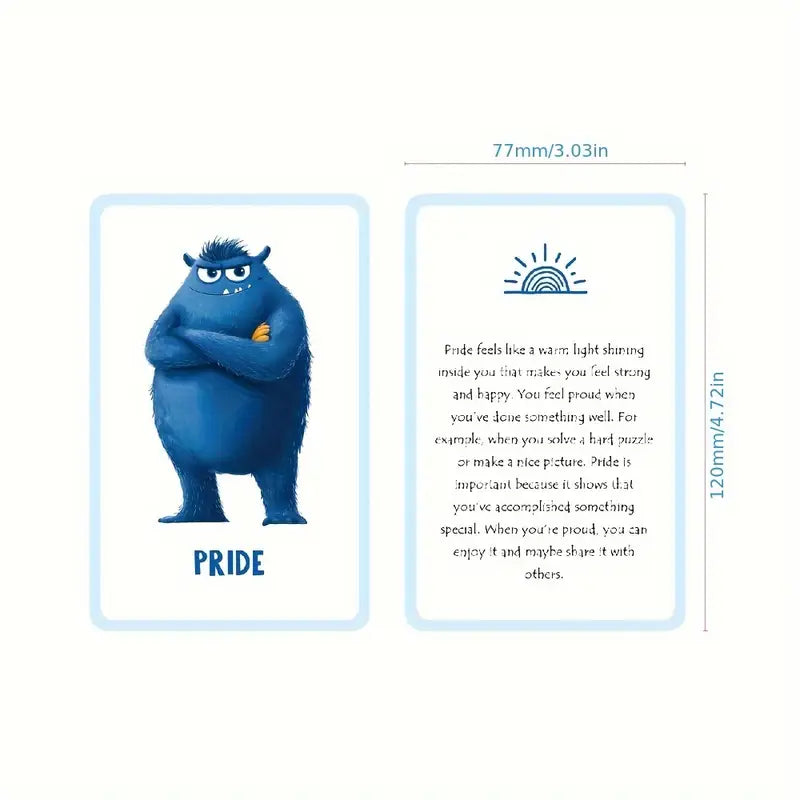 Emotion cards for children - educational flash cards