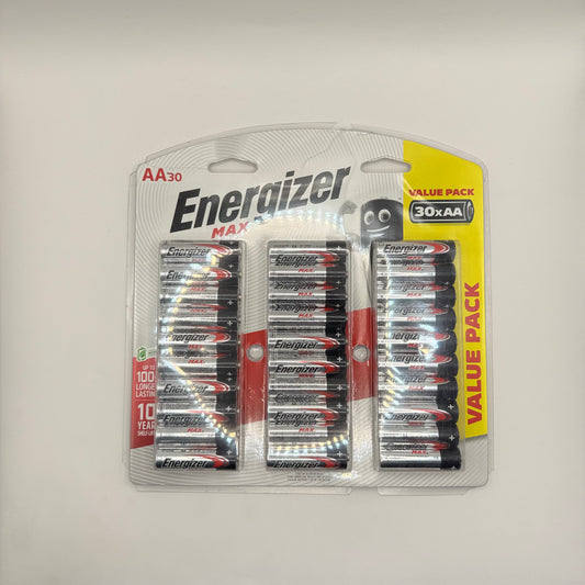 Energizer max batteries - aa x 30 - general purpose batteries original photo - what’s new stationery