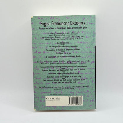 English Pronouncing Dictionary by Daniel Jones (15th Edition)