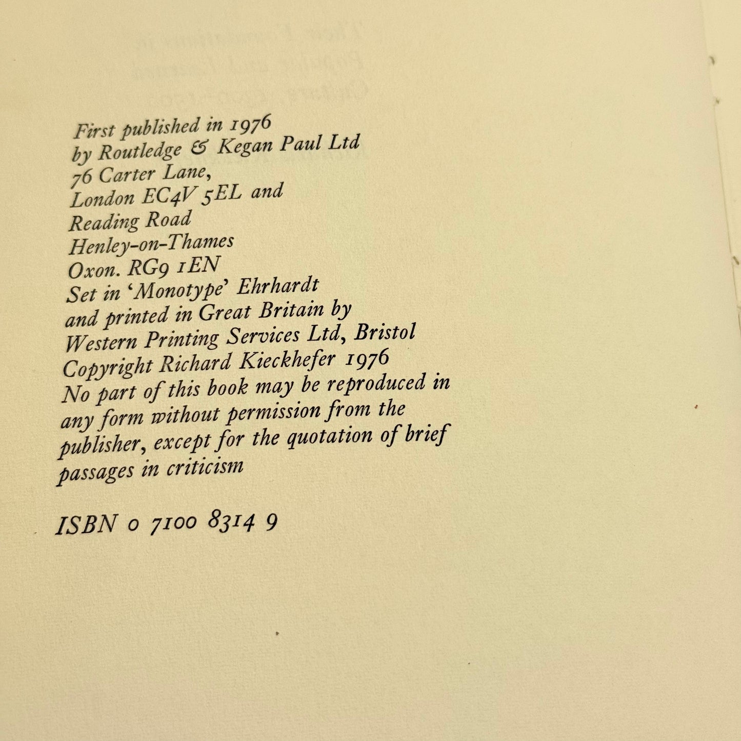 European Witch Trials Their Foundations in Popular and Learned Culture, 1300–1500 by Richard Kieckhefer