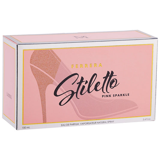 Ferrera stiletto pink sparkle women’s fragrance 3.4 fl. Oz. - heat rubs health and wellness