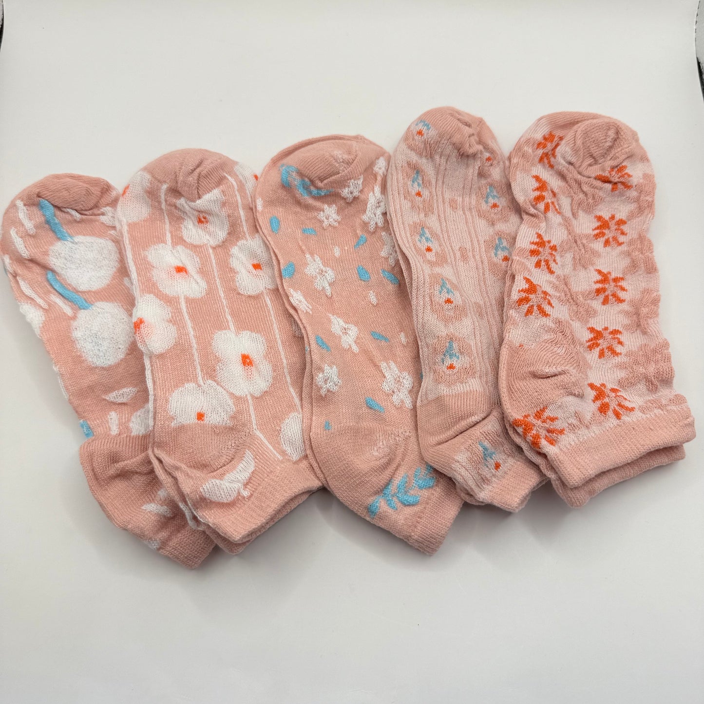 Five-Pack of Assorted Floral Ankle Socks