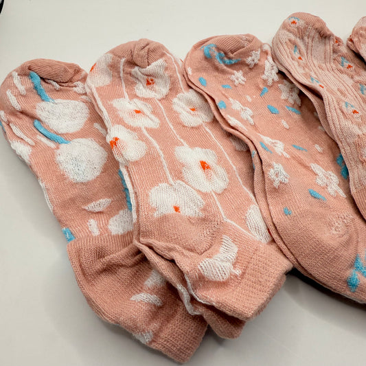 Five-Pack of Assorted Floral Ankle Socks