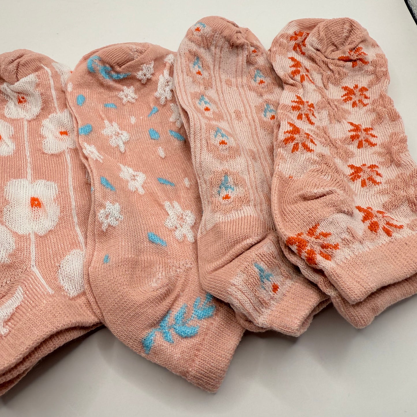Five-Pack of Assorted Floral Ankle Socks