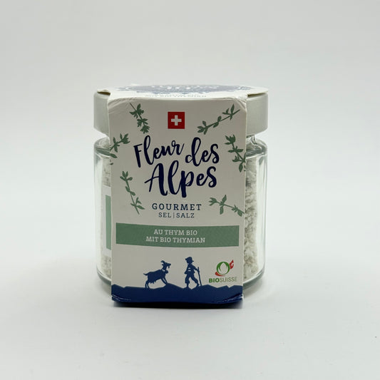 Fleur des alpes gourmet salt with organic thyme - 90g - salt home&living materials