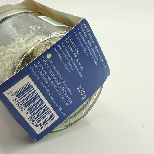 Fleur des alpes gourmet salt with organic thyme - 90g - salt home&living materials