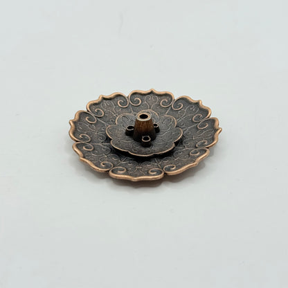 Lotus Copper Tone Incense Dish