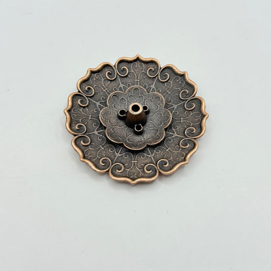 Lotus Copper Tone Incense Dish