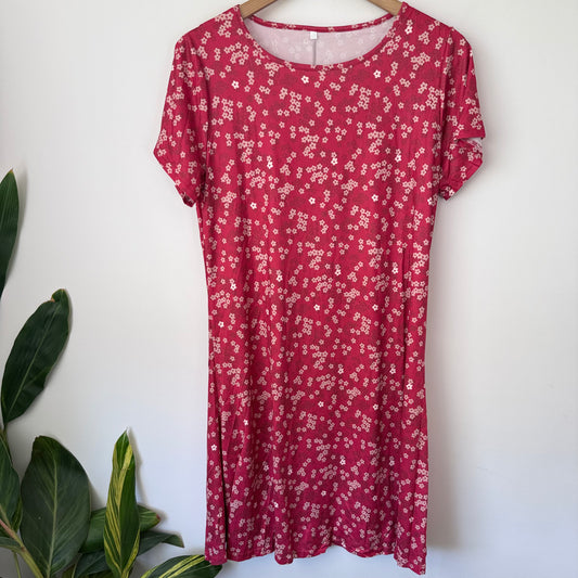Floral T-Shirt Dress - Size L