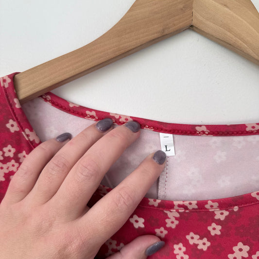 Floral T-Shirt Dress - Size L