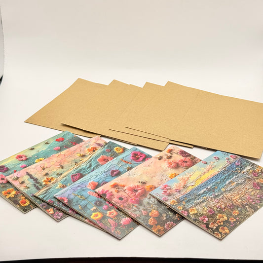 6x floral & seaside blank notecard set - greeting cards original photo - what’s new stationery