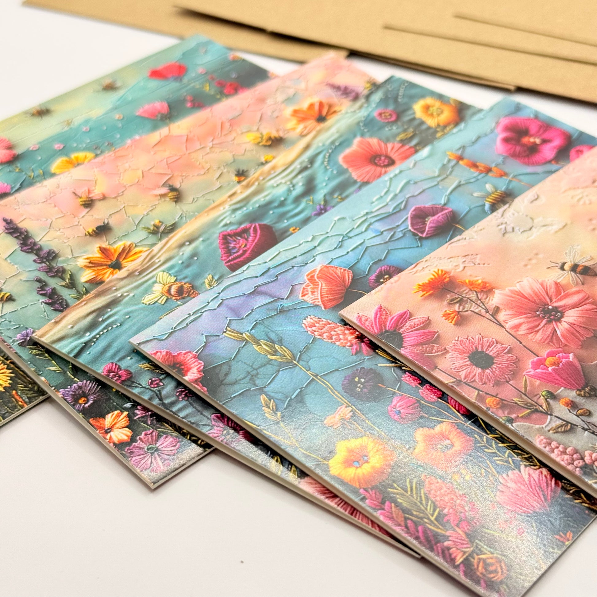 6x floral & seaside blank notecard set - greeting cards original photo - what’s new stationery