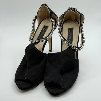 Forever New Black Embellished Stiletto Heels - Size 39