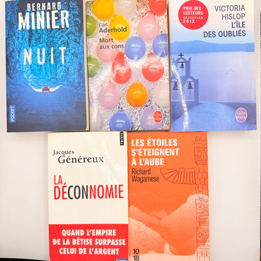 French & international literature book collection - print books condition: used - original photo - what’s new printed