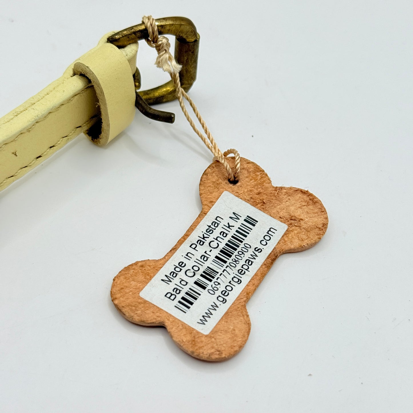 Georgie Paws Bald Leather Dog Collar - Medium