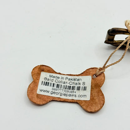 Georgie Paws Bald Leather Dog Collar - Small