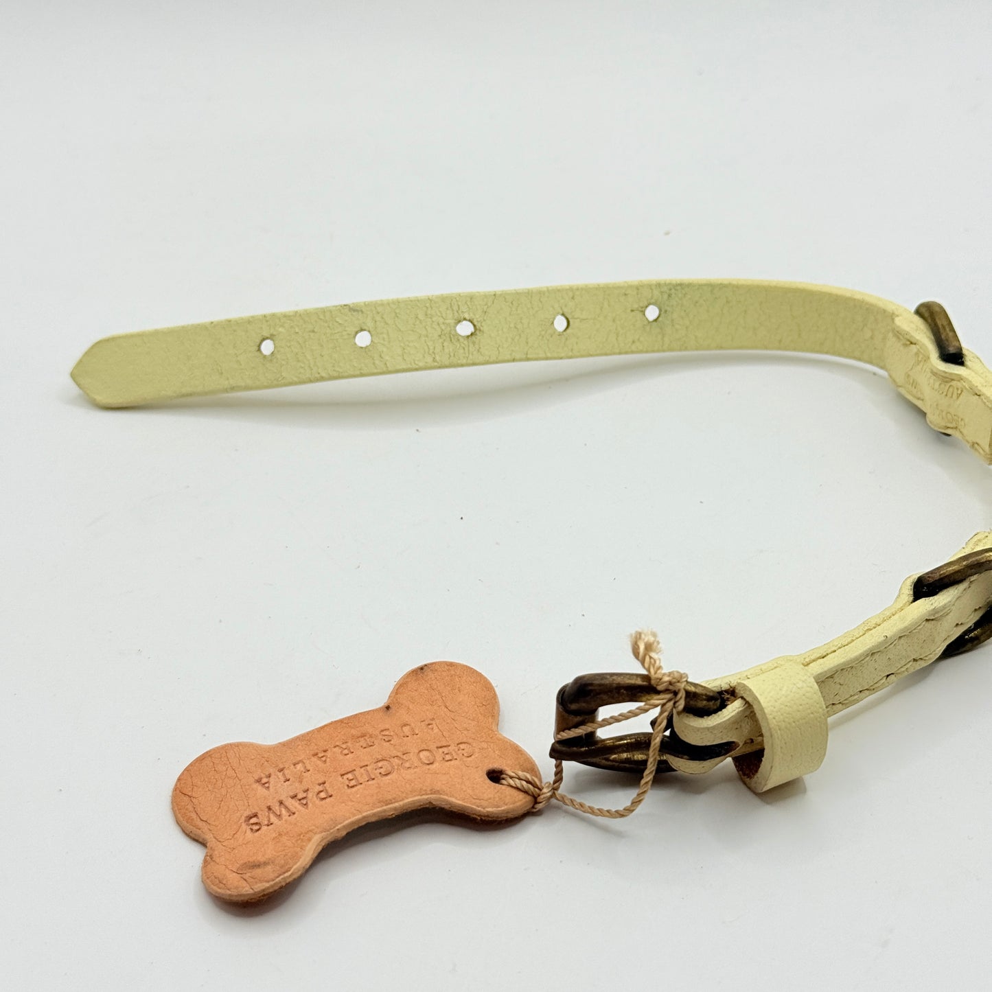 Georgie Paws Bald Leather Dog Collar - Small