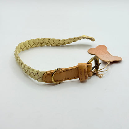 Georgie Paws Braided Leather Dog Collar - Small
