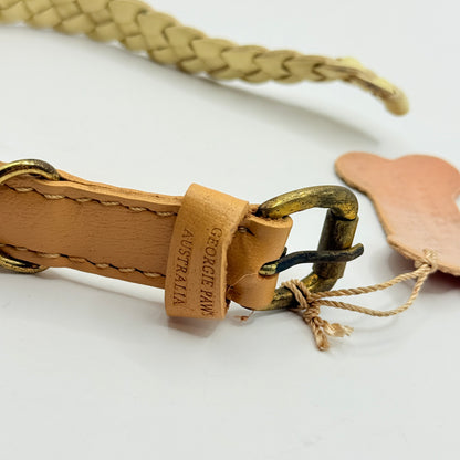 Georgie Paws Braided Leather Dog Collar - Small