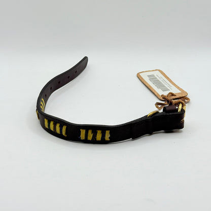 Georgie Paws Jinky Ribbon Leather Dog Collar - Small