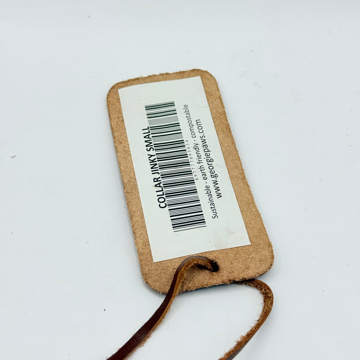 Georgie Paws Jinky Ribbon Leather Dog Collar - Small