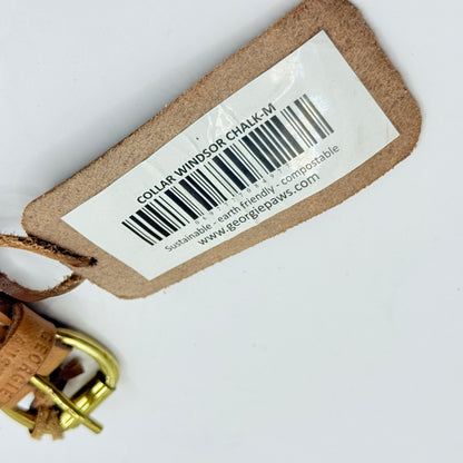 Georgie Paws Windsor Braided Leather Dog Collar - Medium