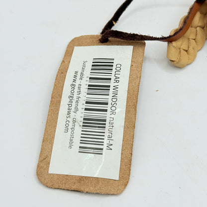 Georgie Paws Windsor Natural Braided Dog Collar - Medium
