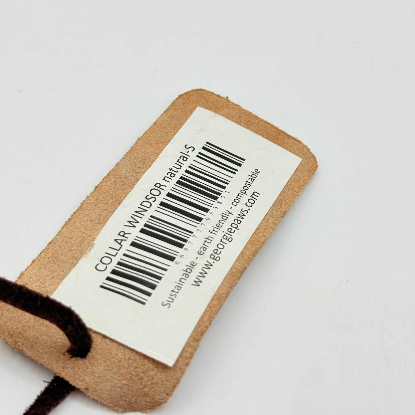 Georgie Paws Windsor Natural Braided Dog Collar - Small