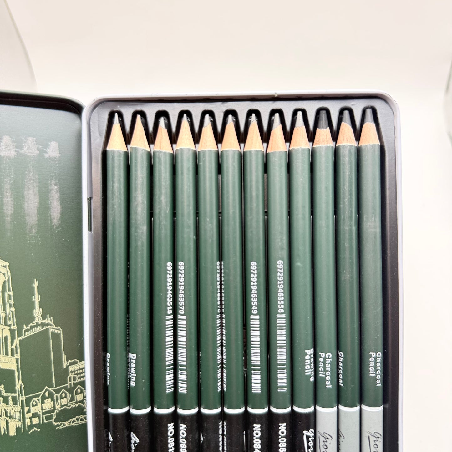 Giorgione Sketching-Art Graphite & Charcoal Pencil Set - 12 Piece
