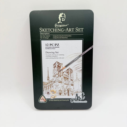 Giorgione Sketching-Art Graphite & Charcoal Pencil Set - 12 Piece