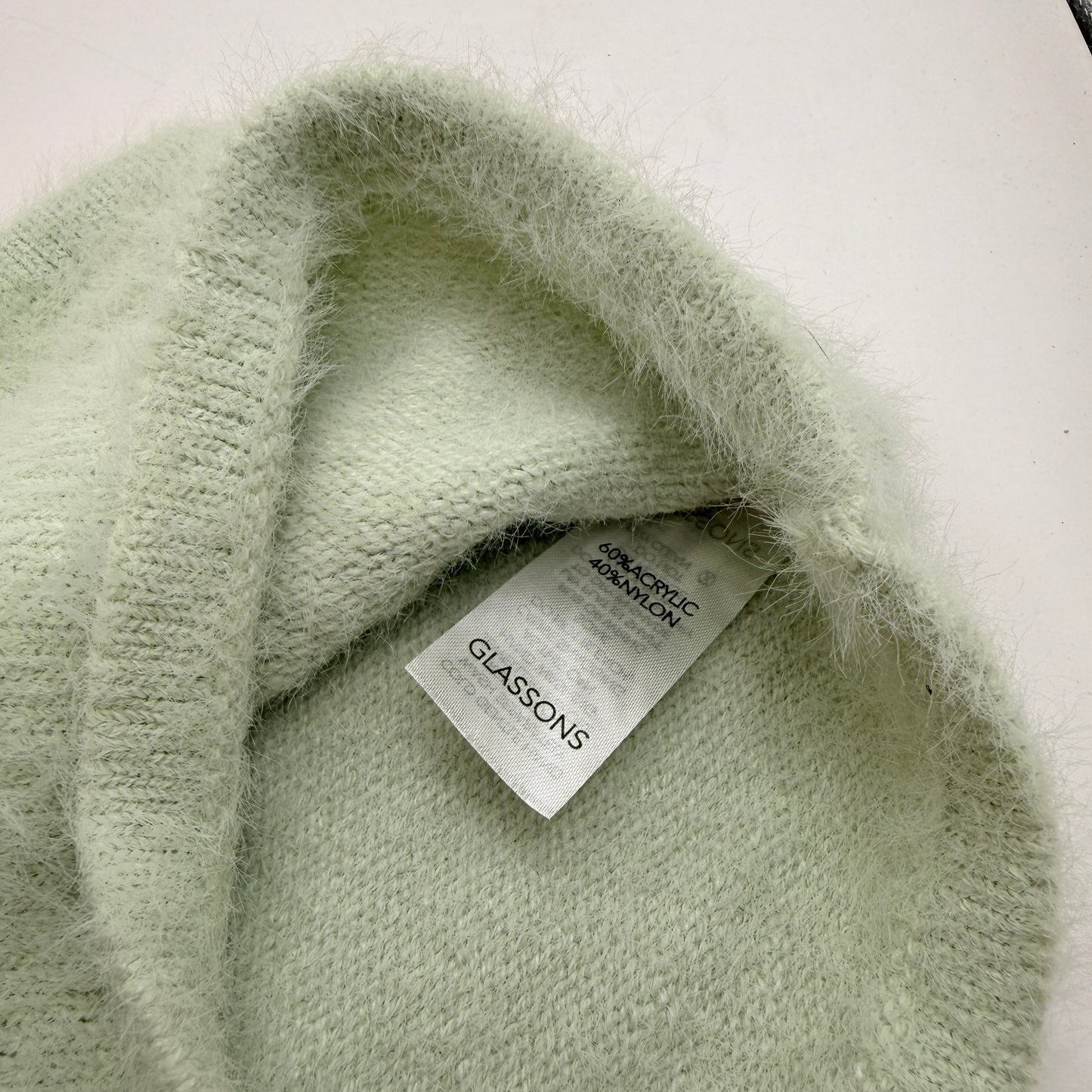 Glassons Fuzzy Knit Tube Top – Mint Green Size S