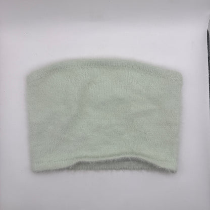 Glassons Fuzzy Knit Tube Top – Mint Green Size S