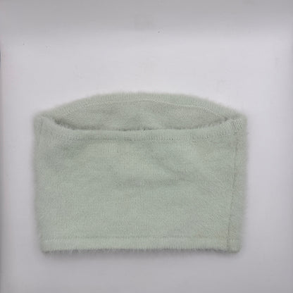 Glassons Fuzzy Knit Tube Top – Mint Green Size S