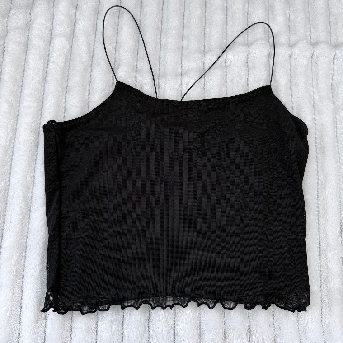 Glassons Ribbed Cami Top Black Size M