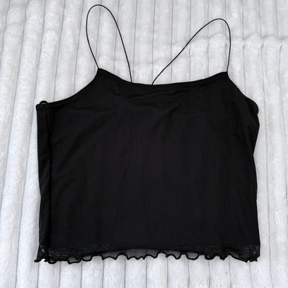 Glassons Ribbed Cami Top Black Size M