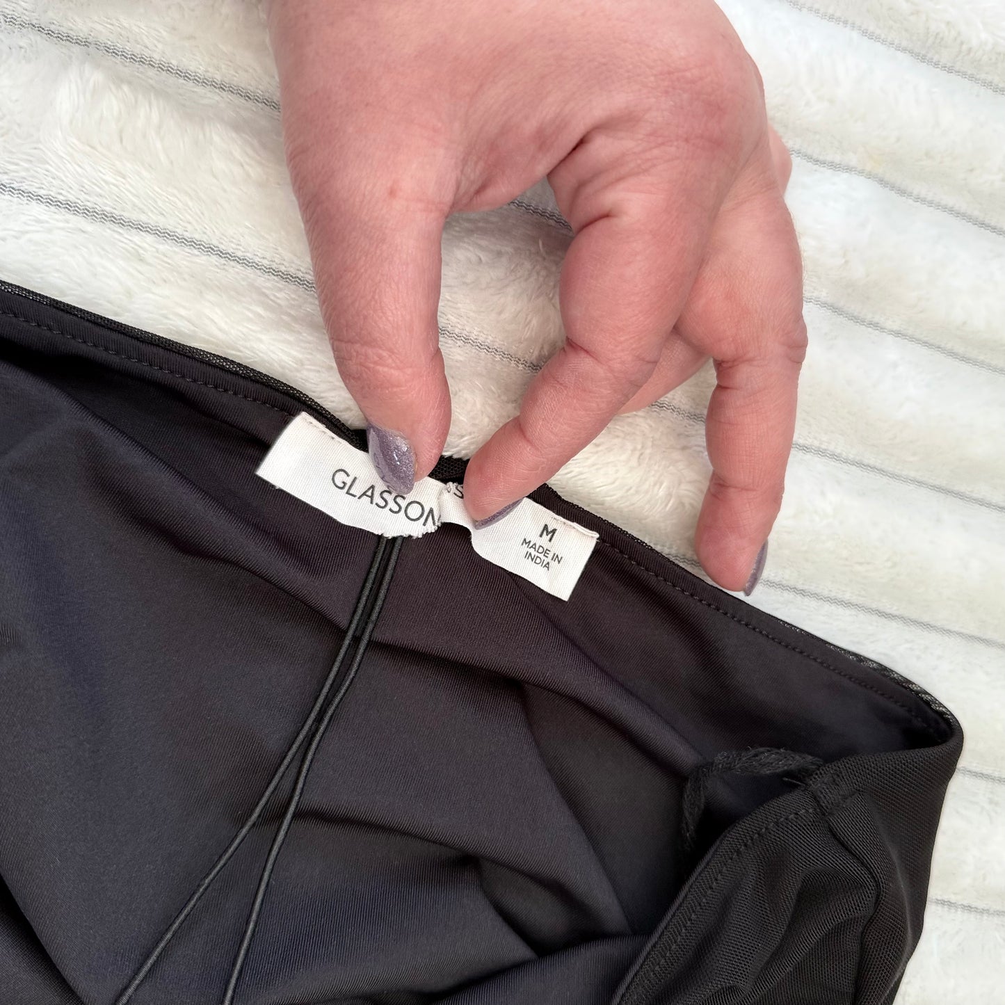 Glassons Ribbed Cami Top Black Size M