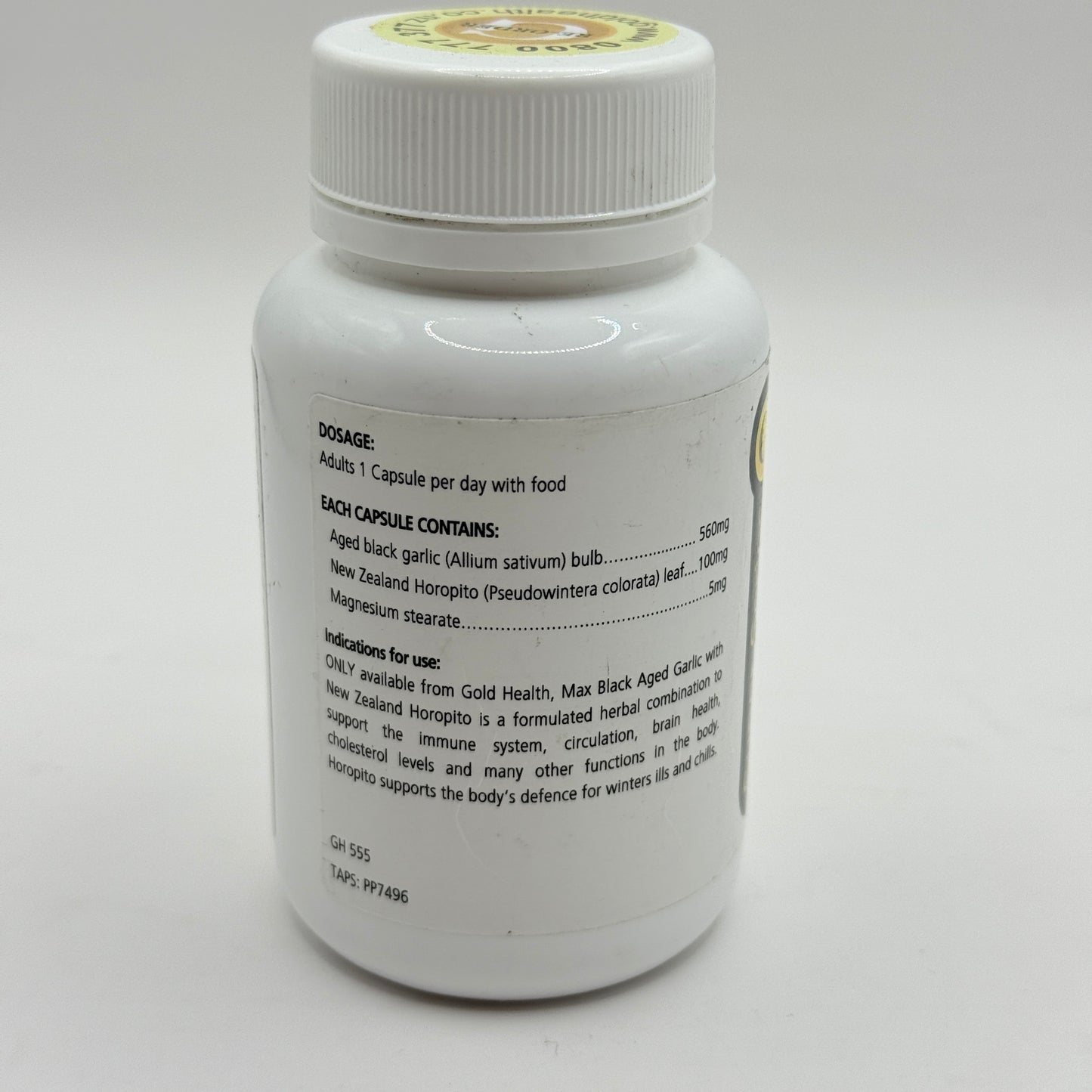 GoldHealth MAX Black Aged Garlic (60 Capsules)