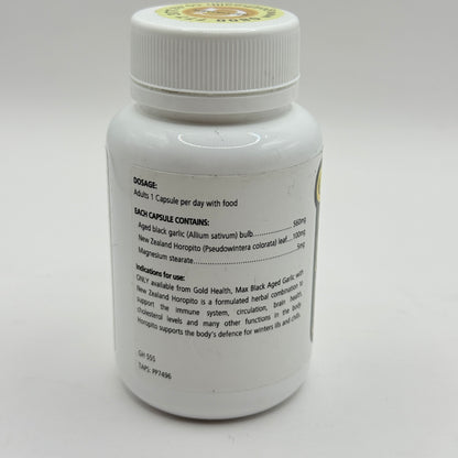 GoldHealth MAX Black Aged Garlic (60 Capsules)