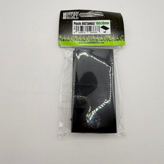 Green stuff world plastic rectangle bases - 100x50mm black pack of 4 - craft wood shapes crafts