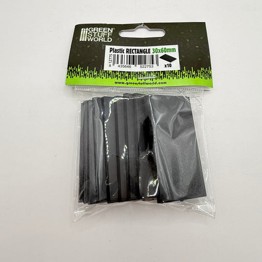 Green stuff world plastic rectangle bases - 30x60mm black pack of 10 - craft wood shapes crafts