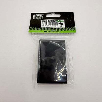 Green stuff world plastic rectangle bases - 50x75mm black pack of 8 - craft shapes & bases crafts