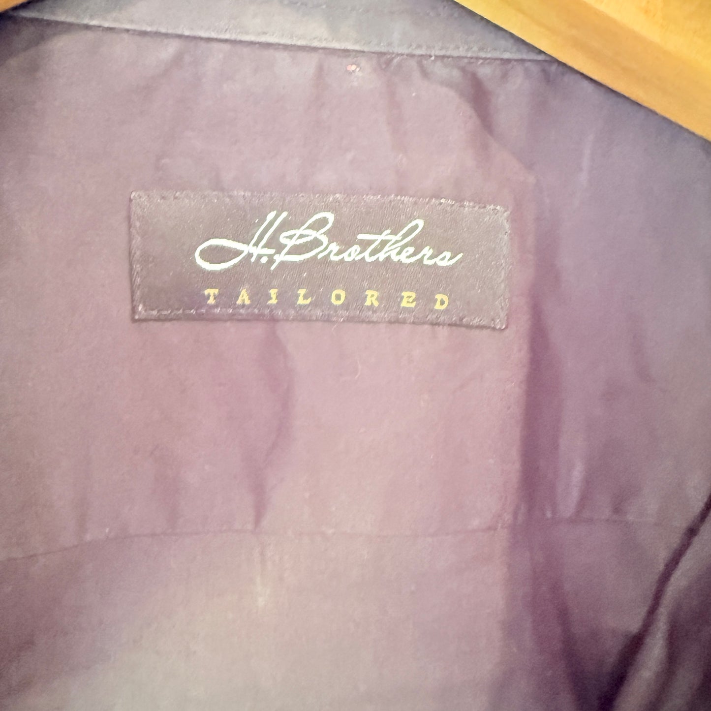 H. Brothers Tailored 100% Cotton Dress Shirt - XS 35/36